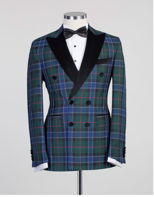 Fashuné Bellini Green Plaid Tuxedo