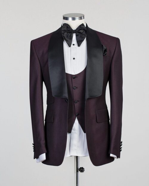Fashuné Classic Maroon Bermuda Tuxedo