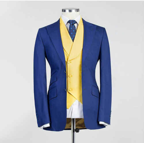 Fashuné Classic Juventus Three Piece Suit With Yellow Vest