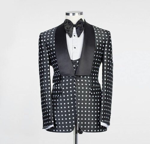 Fashuné Iconic Black Polka Dot Tuxedo