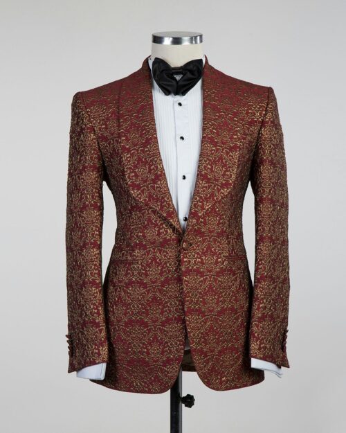 Fashuné Luxury Cassidy Burgundy Tuxedo