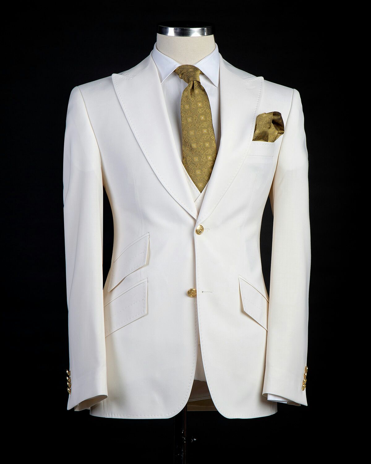 Fashuné Classic Off White Three Piece Suit - FASHUNE