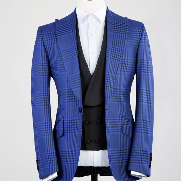 Fashuné Tuscany Deep Blue Checkered Suit