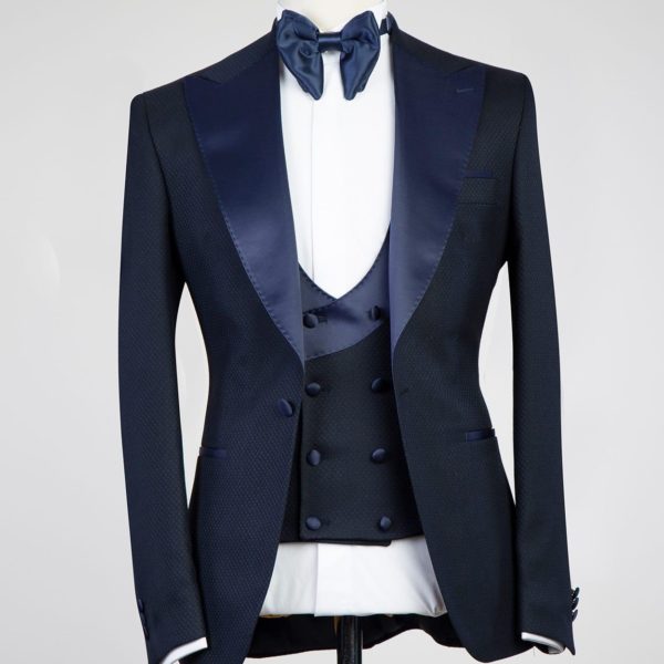 Fashuné Luxury Palazo Navy Blue Tuxedo