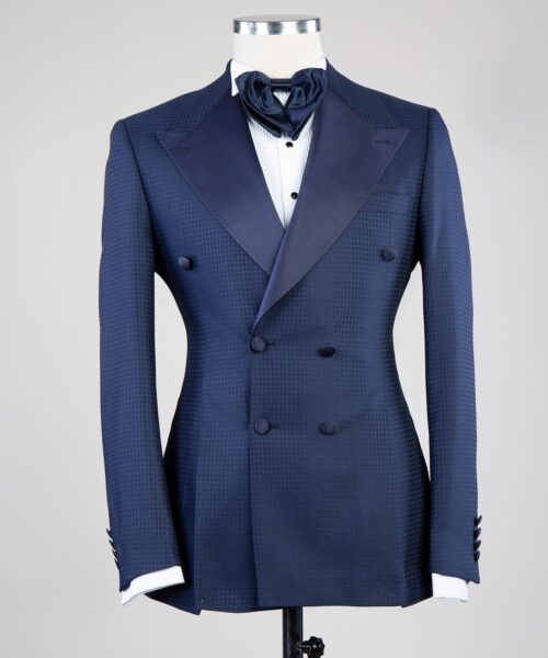 Fashuné Luxury Blue Patterned Gavino Tuxedo