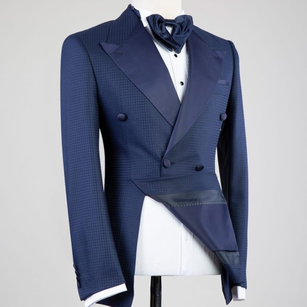 Fashuné Luxury Blue Patterned Gavino Tuxedo