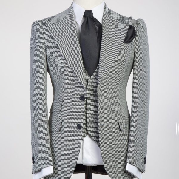 Fashuné Classic Amuwa Grey Patterned Suit