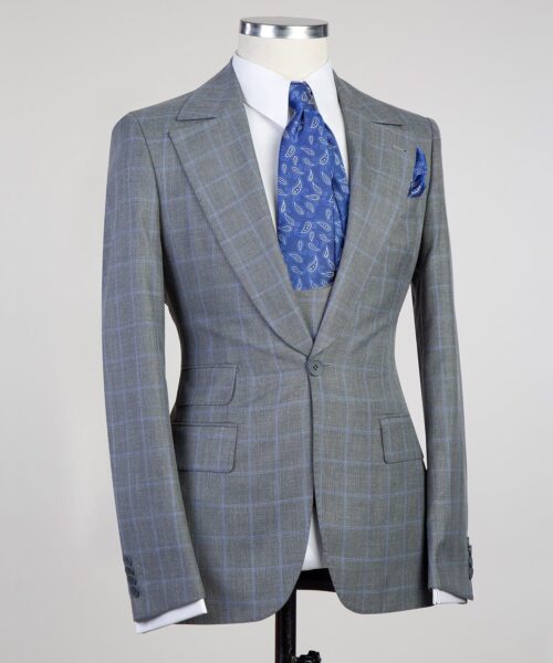 Fashuné Classic Tanqueray Grey Checkered Suit