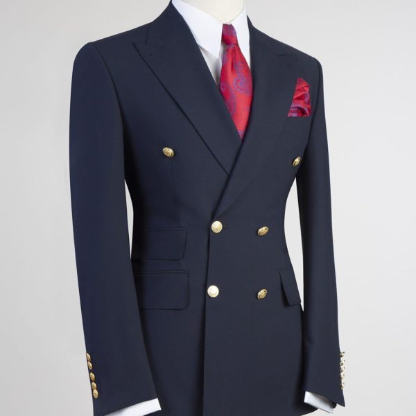 Fashuné Classic Double Breasted Black Suit