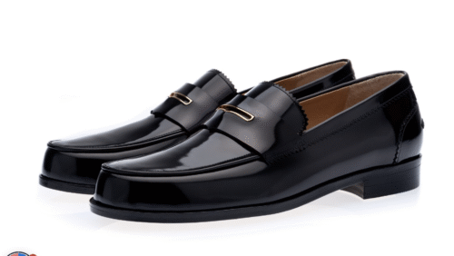 BALMORAL BRUSHED BLACK LOAFERS