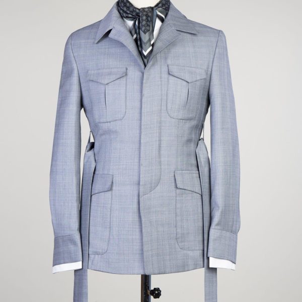 Fashuné Grey Classic Retro Linen Suit