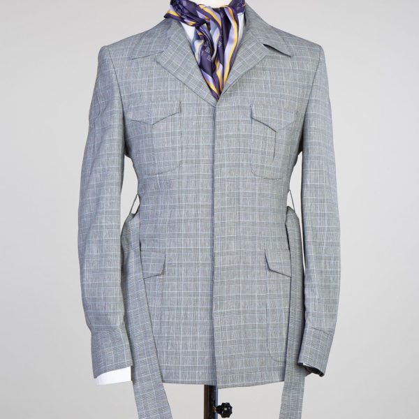 Fashuné Classic Chekered Retro Linen Suit
