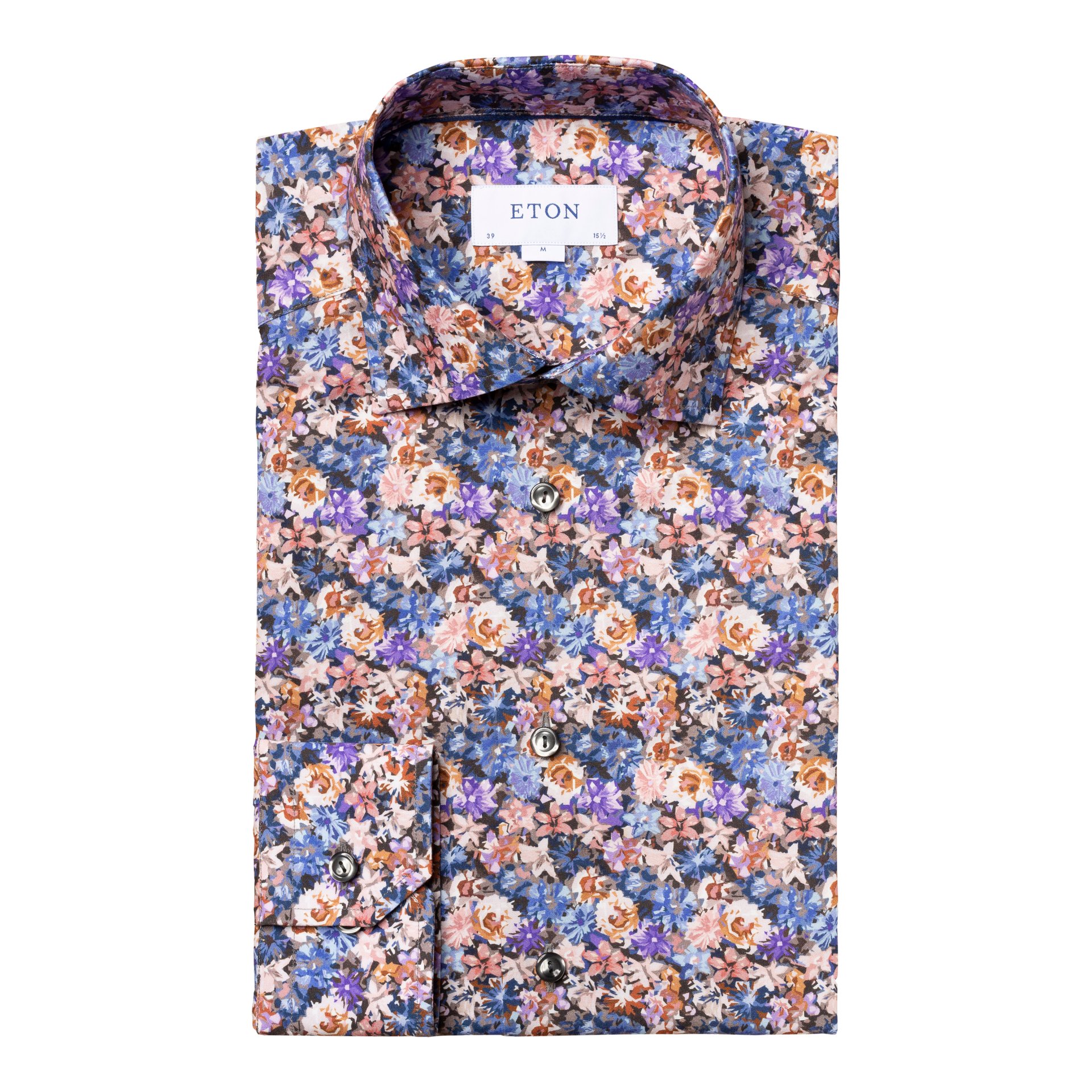 Blue Flower Twill Shirt - FASHUNE